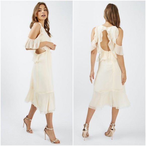 cut out back midi dress